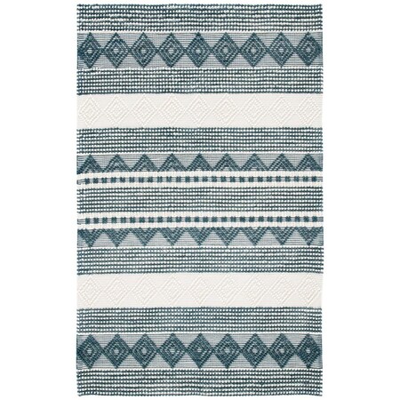 Safavieh 4 x 6 ft. Natura Hand Woven Rectangle Area Rug Dark Green & Ivory NAT102Y-4
